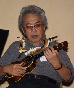 Herb Ohta entertains the crowd at the Ukulele Guild of Hawaii's convention, November, 2006